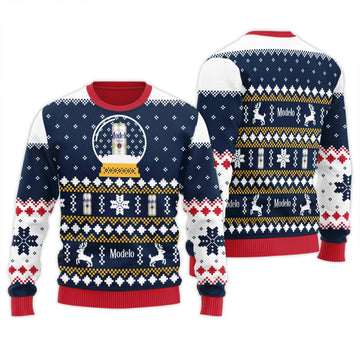 Modelo Christmas Crystal Ball Ugly Sweater