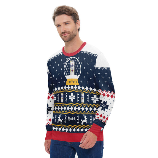 Modelo Christmas Crystal Ball Ugly Sweater