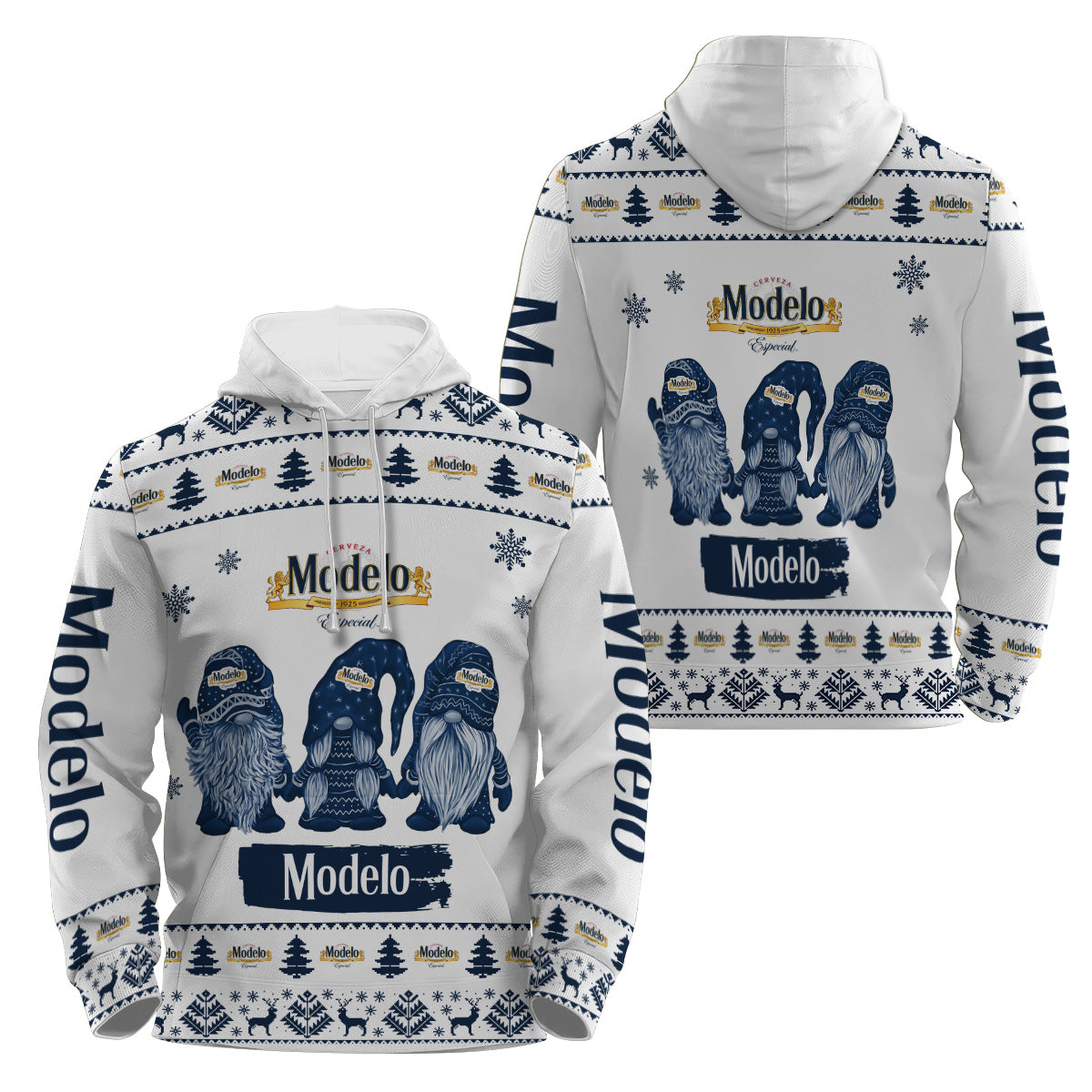 Modelo Christmas Gnomies Pullover & Zip Hoodie