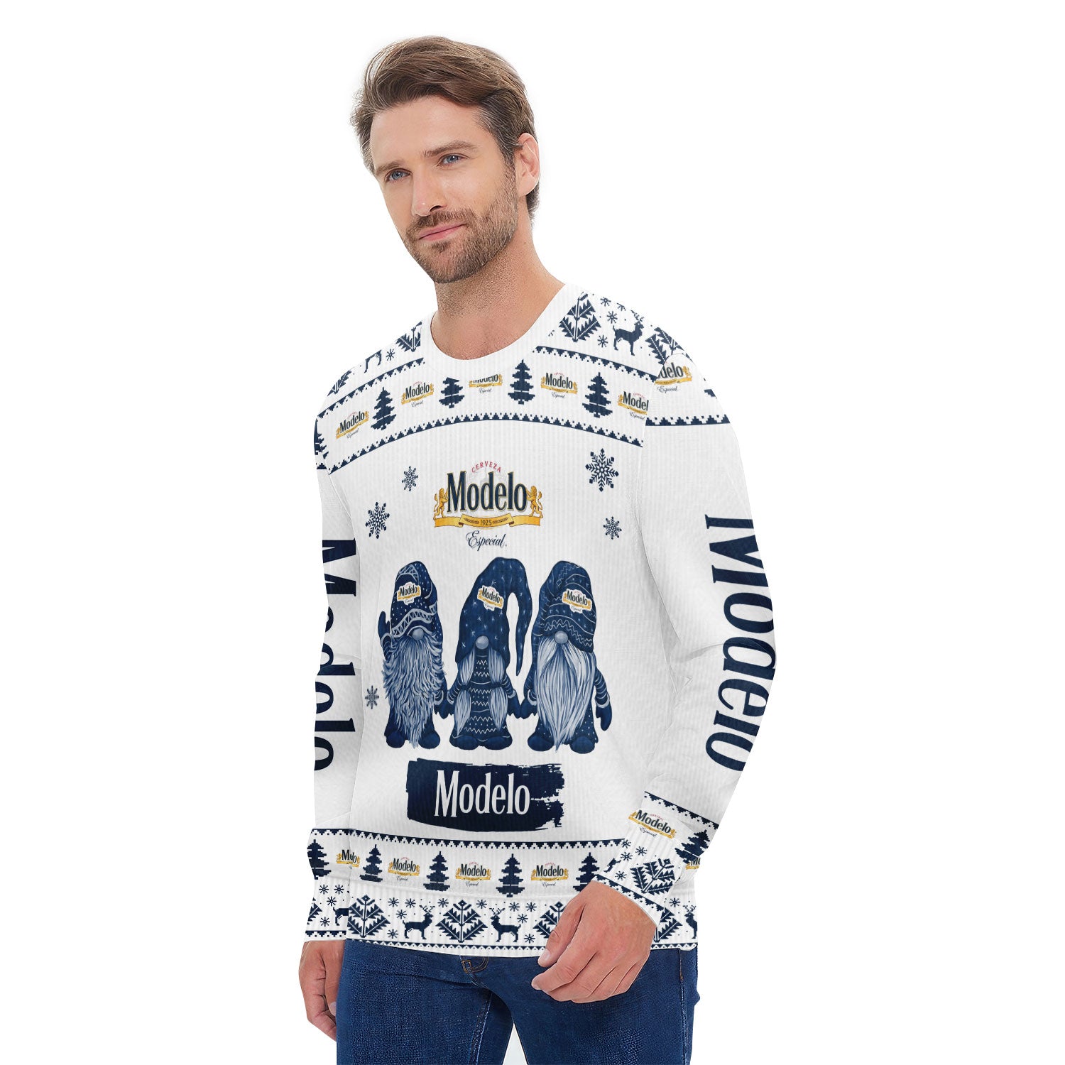 Modelo Christmas Gnomies Ugly Sweater
