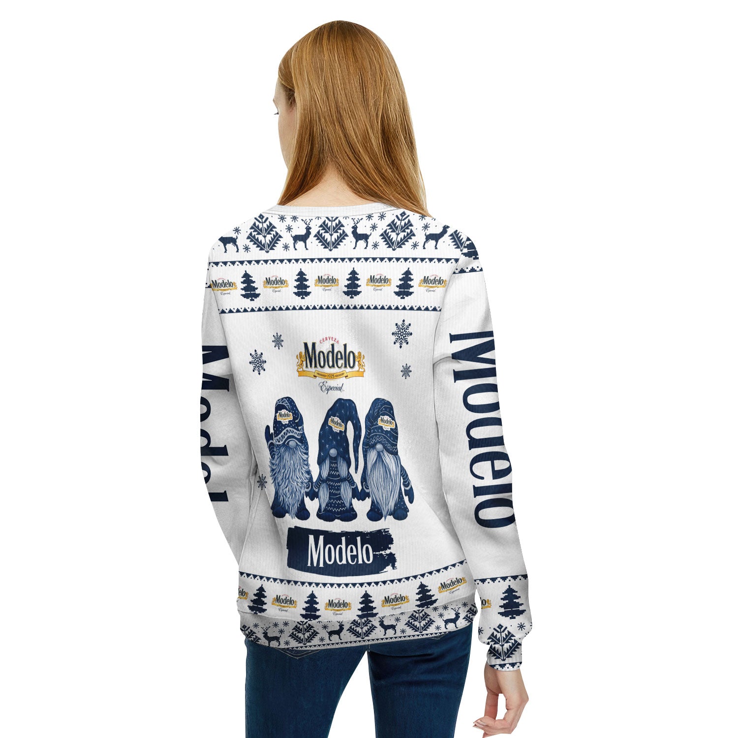 Modelo Christmas Gnomies Ugly Sweater