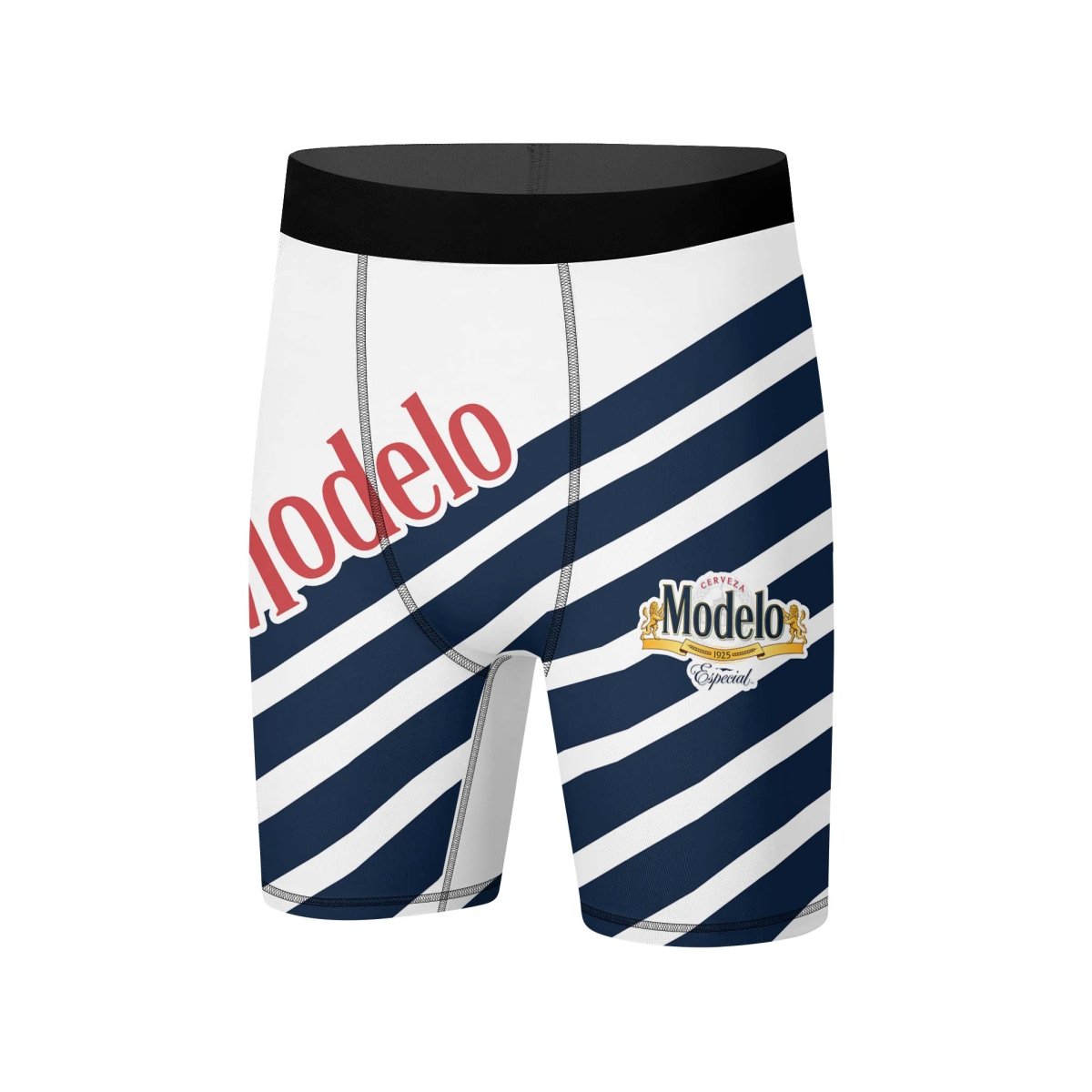 Modelo Diagonal Stripe Compression Shorts - VinoVogue.com