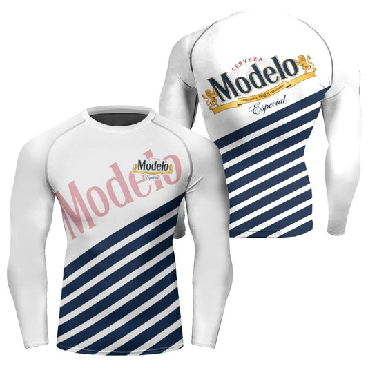 Modelo Diagonal Stripe Rash Guard - VinoVogue.com