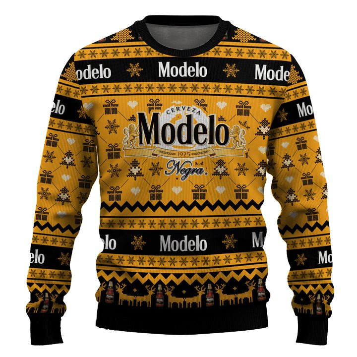 Modelo Snowing Christmas Ugly Sweater - VinoVogue.com