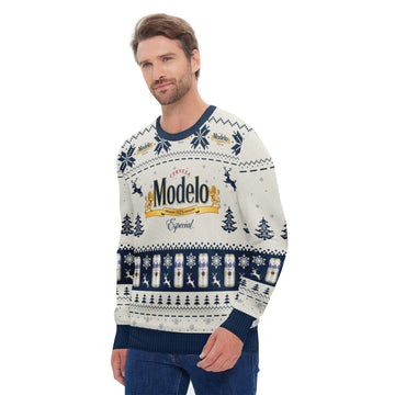 Modelo Snowy Sips Ugly Sweater