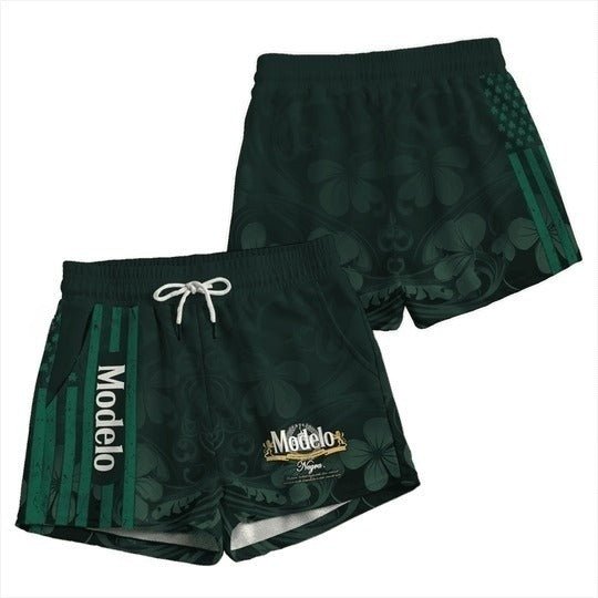 Modelo St Patrick's USA Flag Women's Casual Shorts - VinoVogue.com