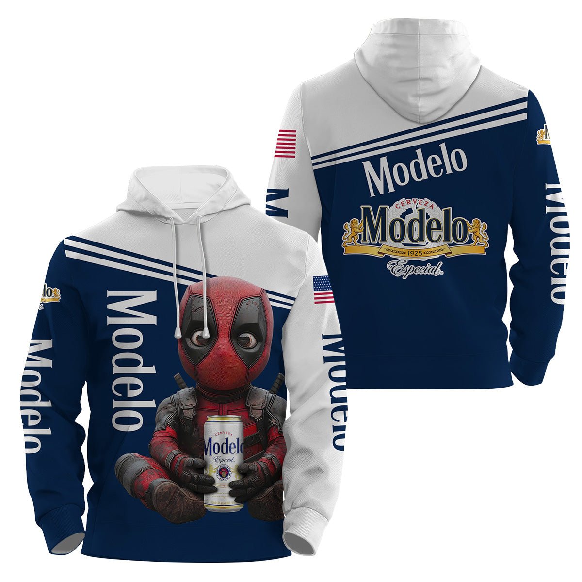 Modelo Time with Deadpool Hoodie & Zip Hoodie - VinoVogue.com