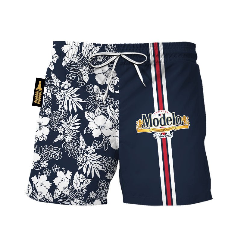 Modelo Flower Stripe Swim Trunks - VinoVogue.com