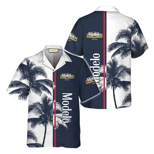 Modelo Island Palm Tree Hawaiian Shirt - VinoVogue.com