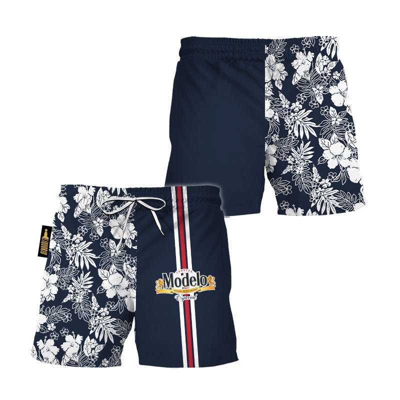 Modelo Flower Stripe Swim Trunks - VinoVogue.com