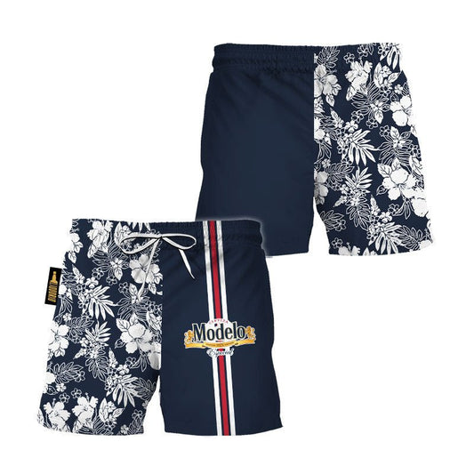 Modelo Flower Stripe Swim Trunks - VinoVogue.com