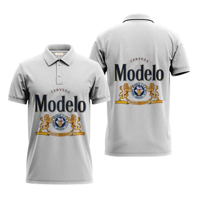 Colorful Modelo Series White Polo Shirt - VinoVogue.com