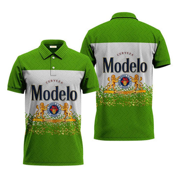 Colorful Modelo Series Green Polo Shirt - VinoVogue.com