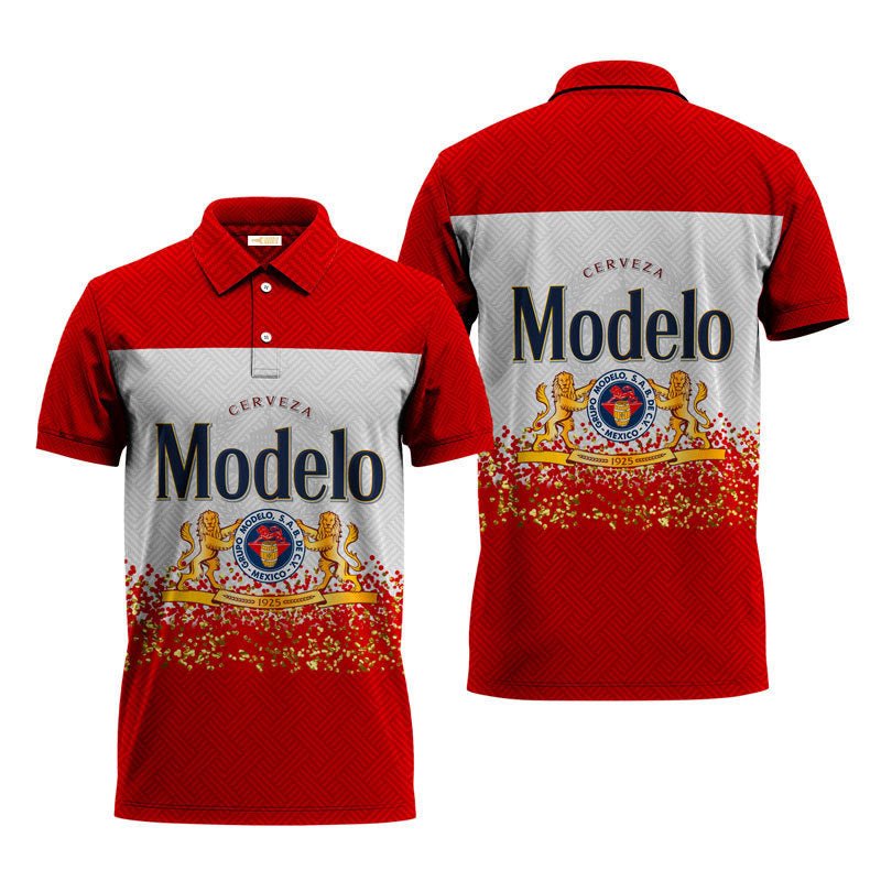 Colorful Modelo Series Red Polo Shirt - VinoVogue.com