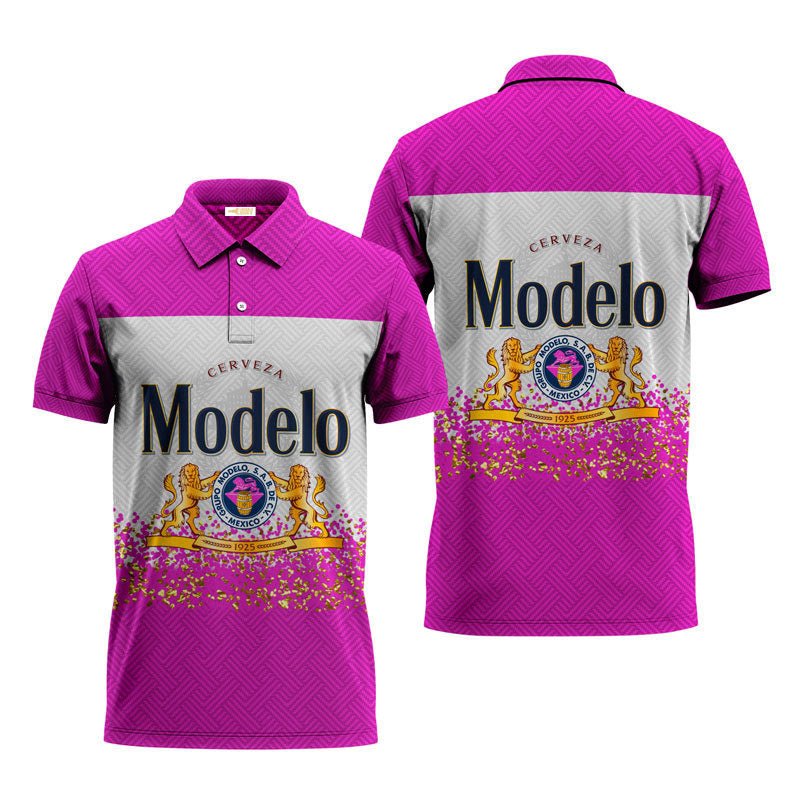 Colorful Modelo Series Violet Polo Shirt - VinoVogue.com