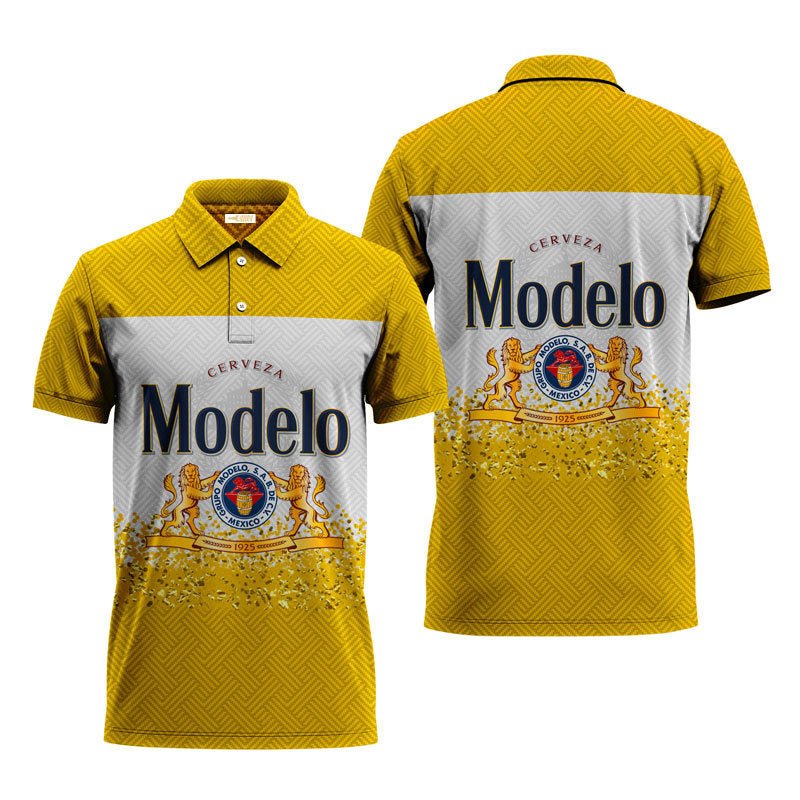 Colorful Modelo Series Yellow Polo Shirt - VinoVogue.com