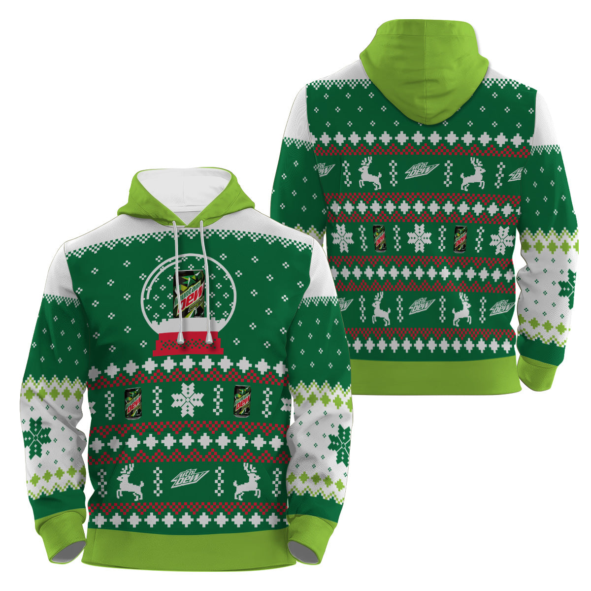 Mountain Dew Christmas Crystal Ball Pullover & Zip Hoodie