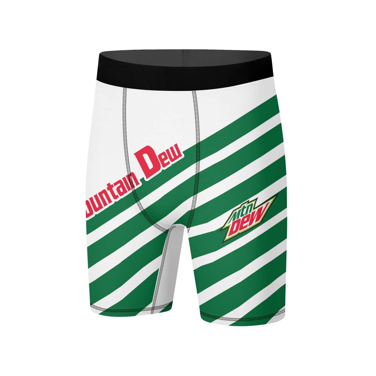 Mountain Dew Diagonal Stripe Compression Shorts - VinoVogue.com