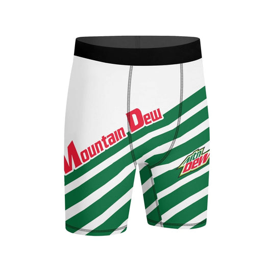 Mountain Dew Diagonal Stripe Compression Shorts - VinoVogue.com