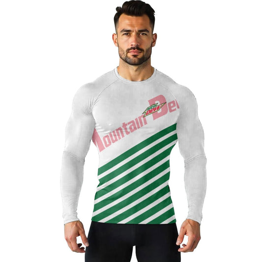 Mountain Dew Diagonal Stripe Rash Guard - VinoVogue.com