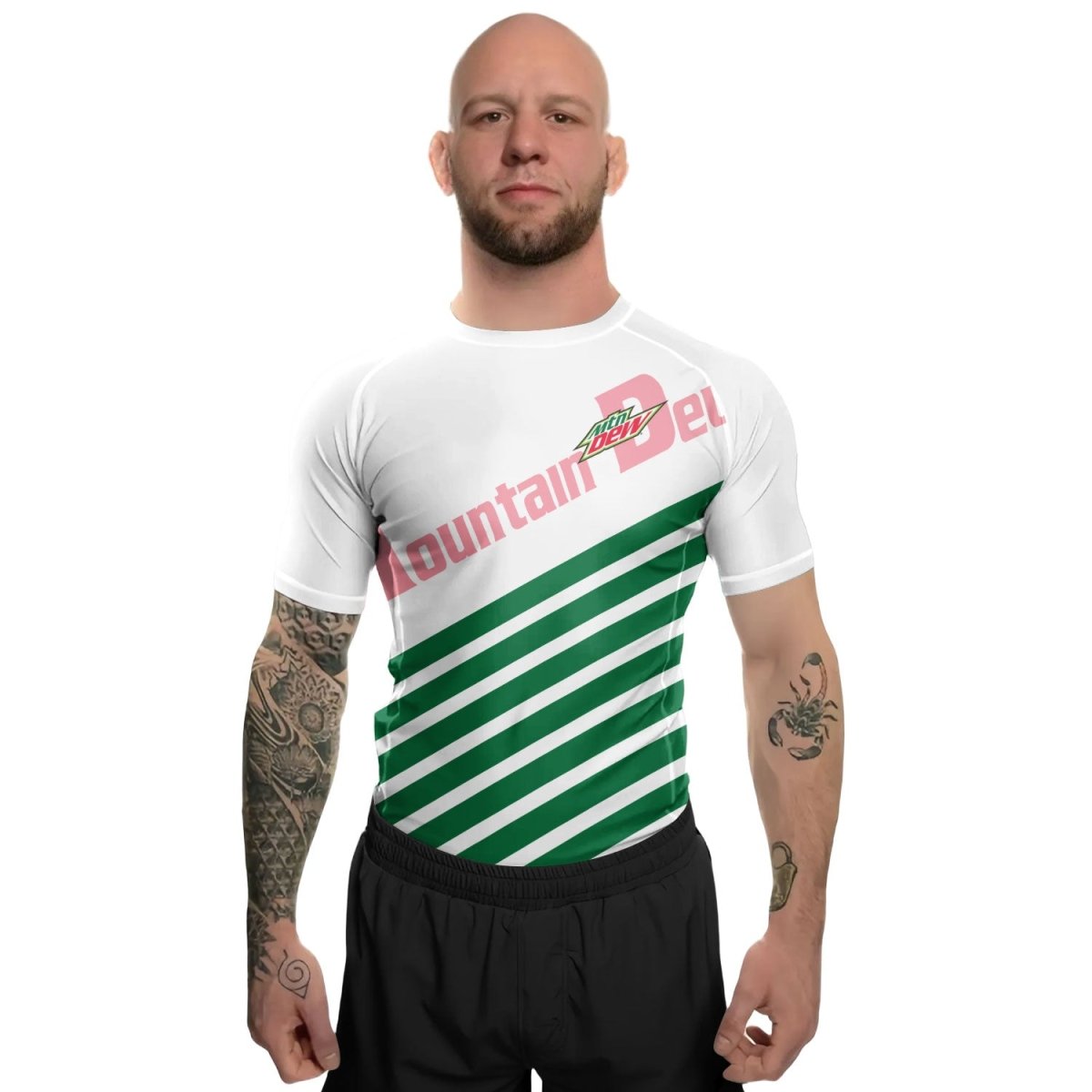 Mountain Dew Diagonal Stripe Rash Guard - VinoVogue.com