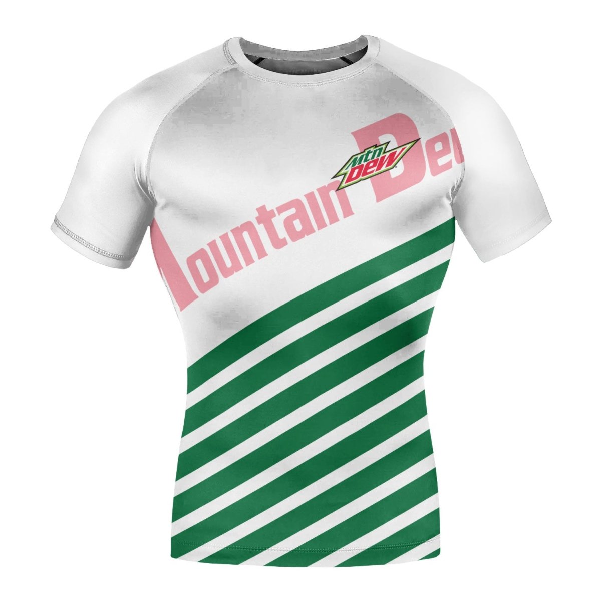 Mountain Dew Diagonal Stripe Rash Guard - VinoVogue.com