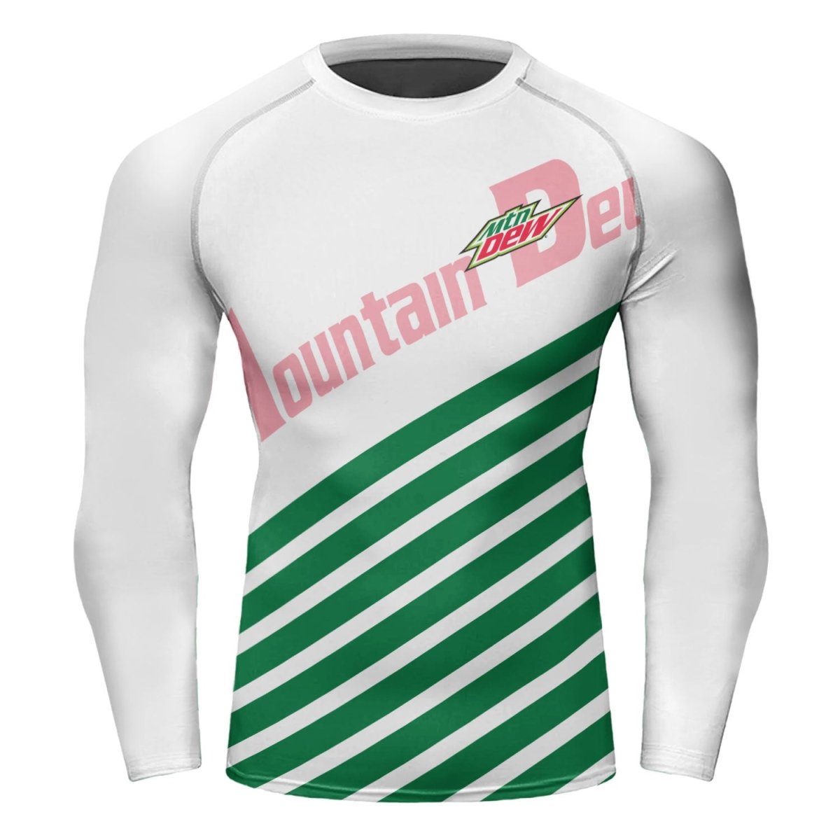 Mountain Dew Diagonal Stripe Rash Guard - VinoVogue.com