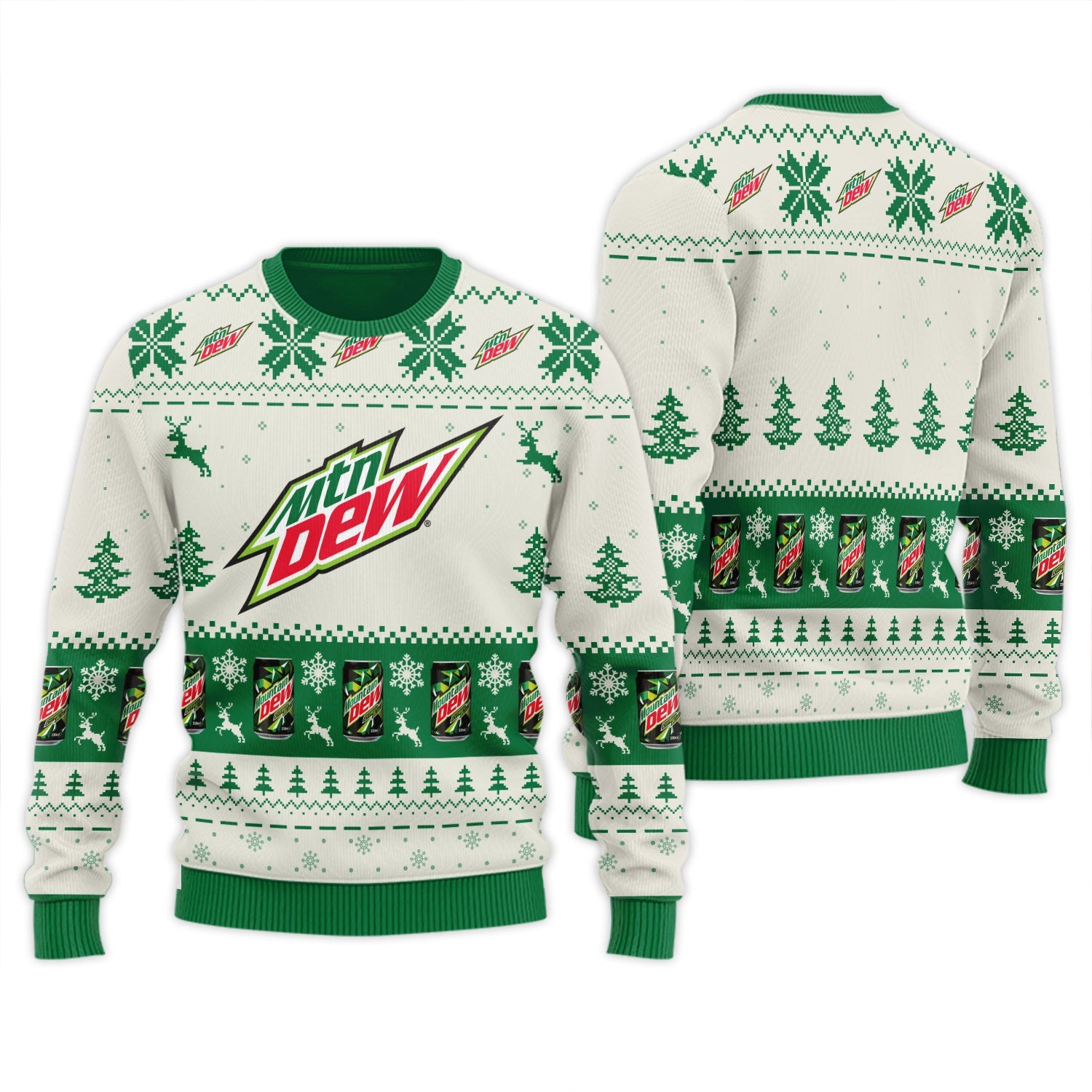 Mountain Dew Snowy Sips Ugly Sweater