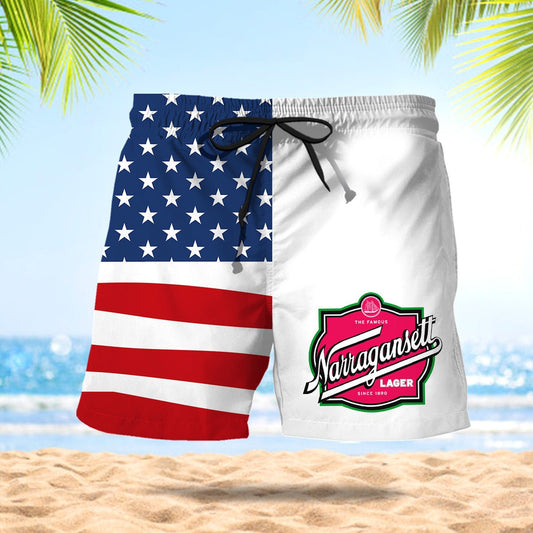 Narragansett American Flag Swim Trunks - VinoVogue.com