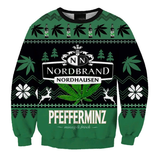 Nordbrand Pfefferminz Christmas Ugly Sweater - VinoVogue.com