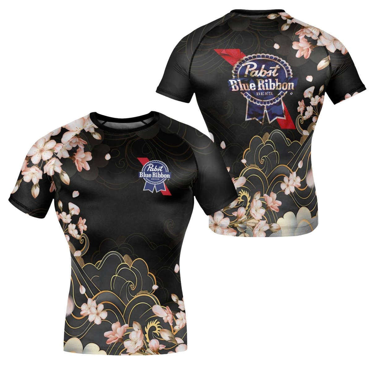 Pabst Blue Ribbon Blossom Rash Guard - VinoVogue.com