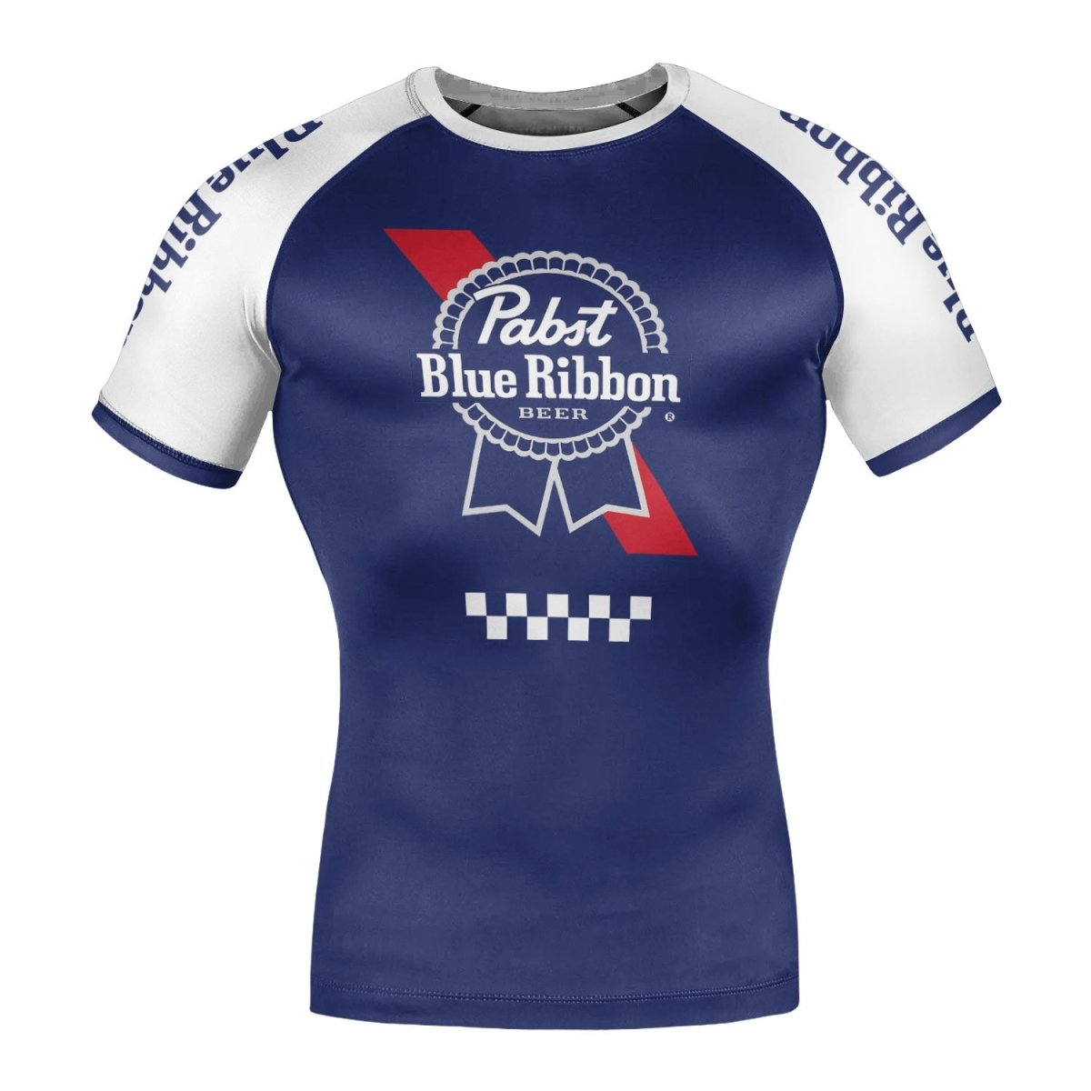 Pabst Blue Ribbon Blue Rash Guard - VinoVogue.com