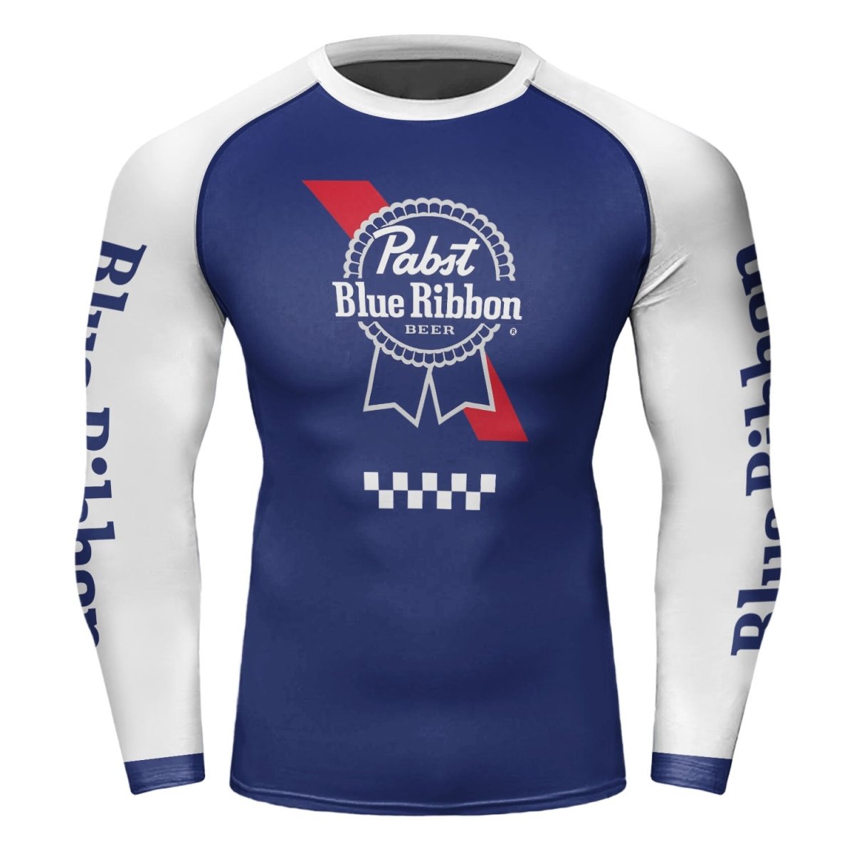 Pabst Blue Ribbon Blue Rash Guard - VinoVogue.com