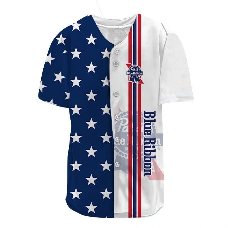 Pabst Blue Ribbon Celebrates America's Independence Day Jersey Shirt - VinoVogue.com