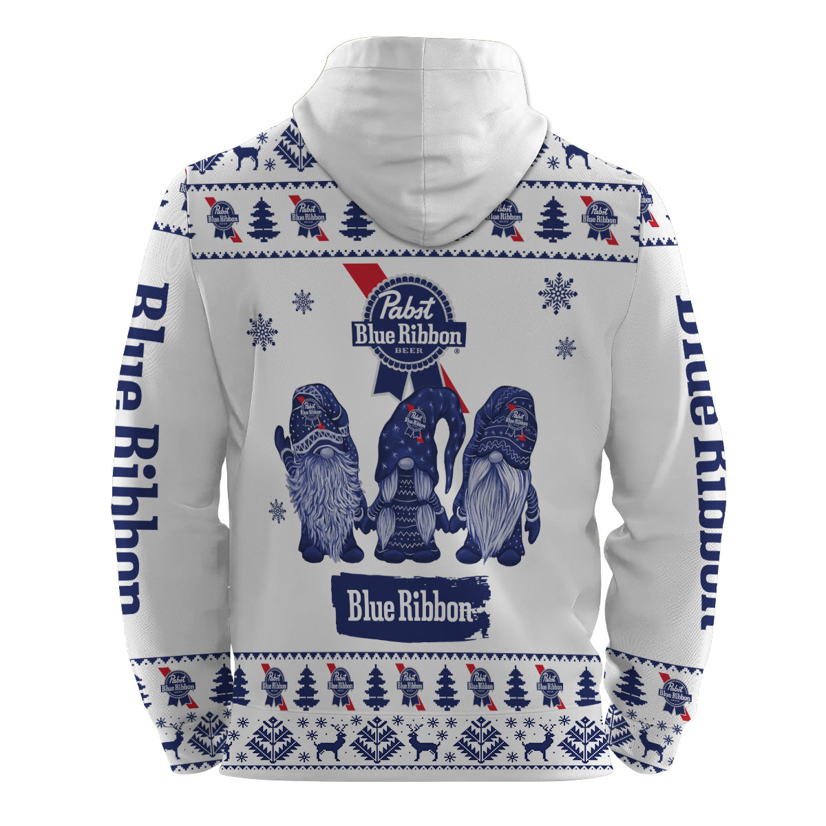 Pabst Blue Ribbon Christmas Gnomies Pullover & Zip Hoodie