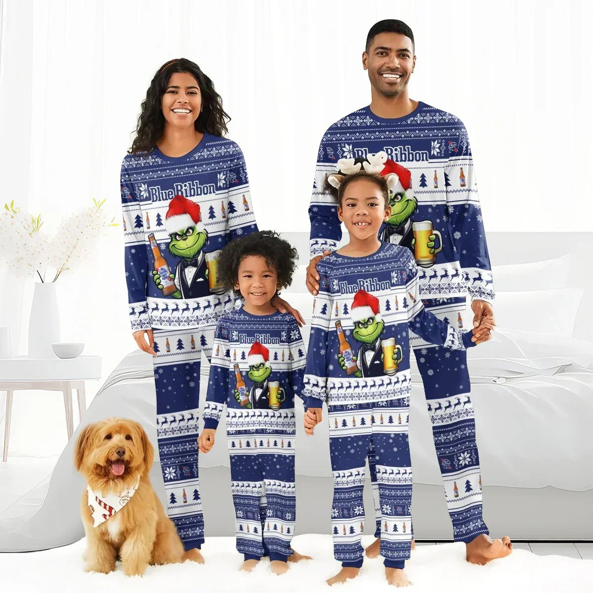 Pabst Blue Ribbon Family Pajamas Set - Matching Sleepwear