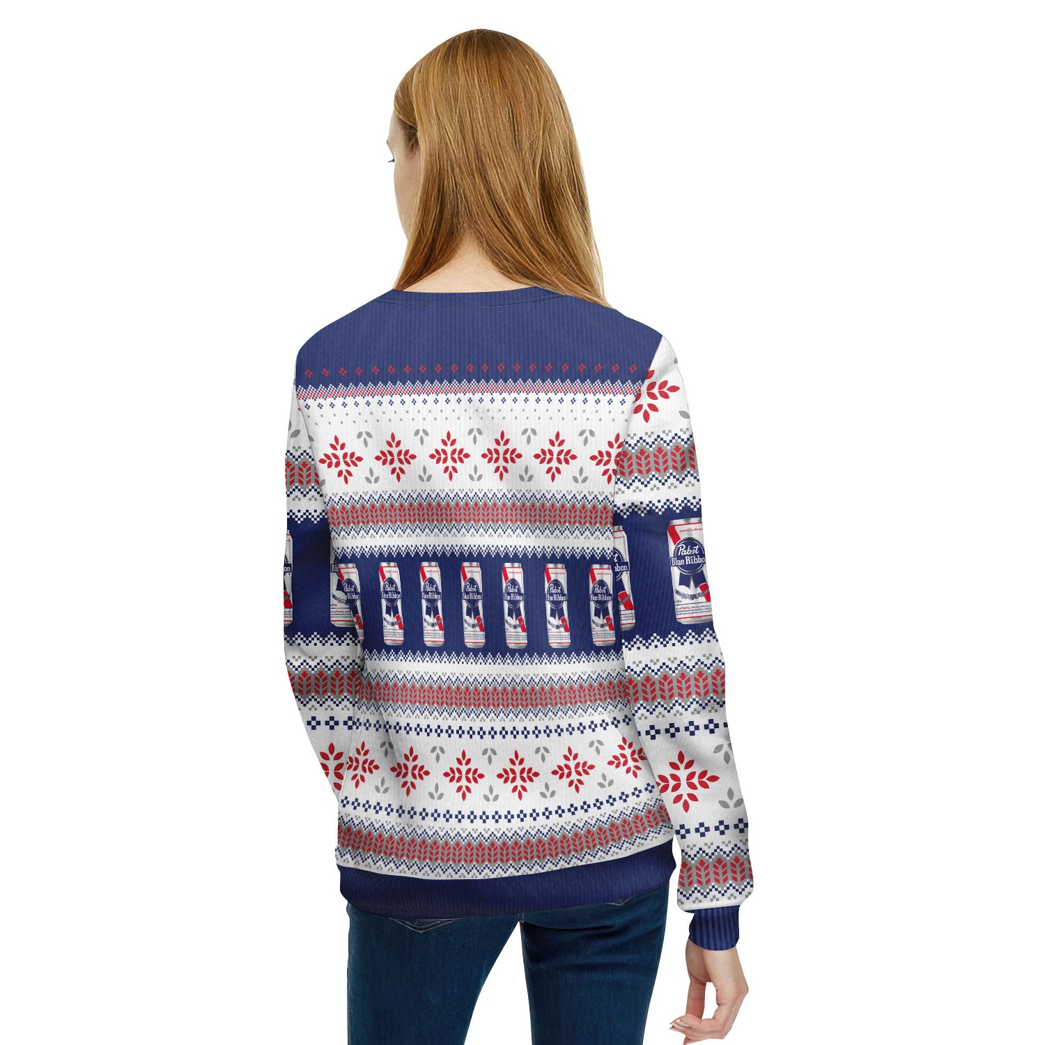 Pabst Blue Ribbon Festive Holiday Ugly Sweater