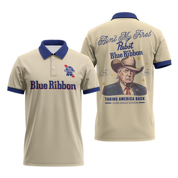 Pabst Blue Ribbon Trump Polo Shirt - VinoVogue.com