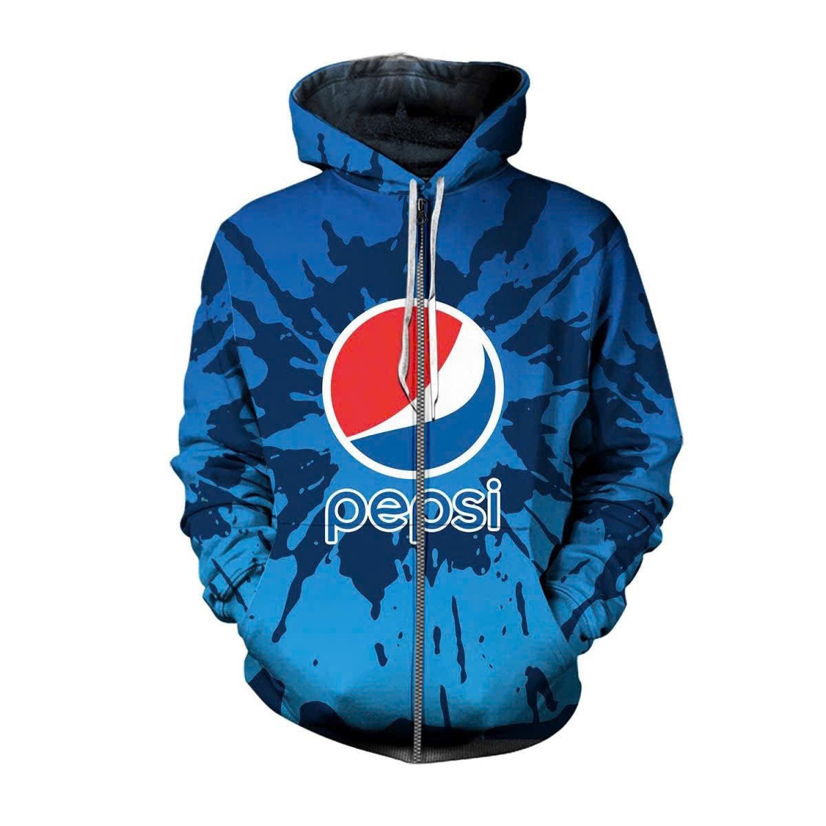 Pepsi Tie Dye Pullover & Zip Hoodie - VinoVogue.com