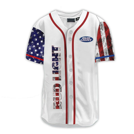 Personalized Bud Light Patriot Baseball Jersey - VinoVogue.com