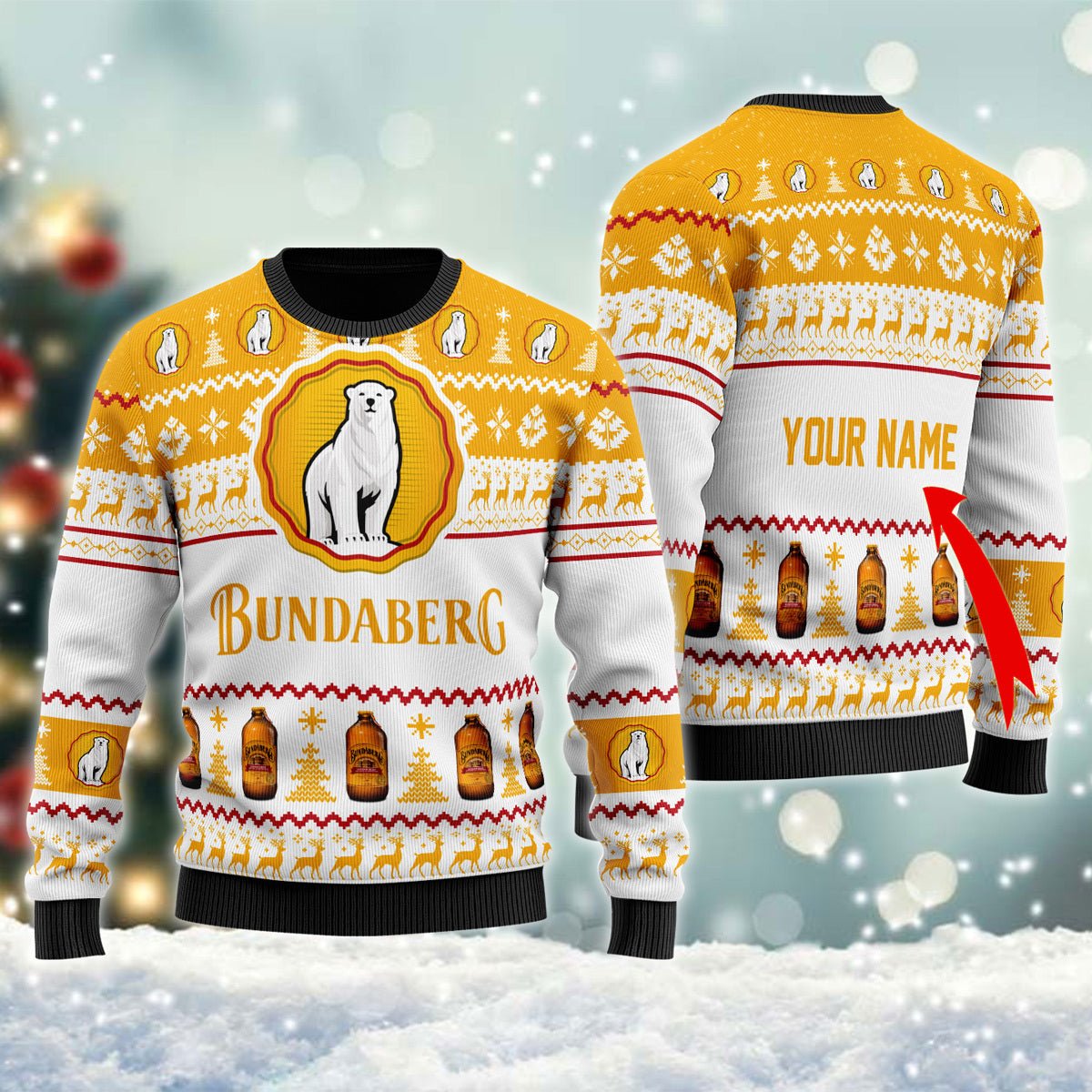 Personalized Bundaberg Christmas Ugly Sweater - VinoVogue.com