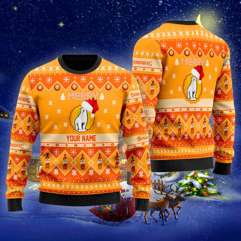 Personalized Bundaberg Merry Christmas Ugly Sweater - VinoVogue.com