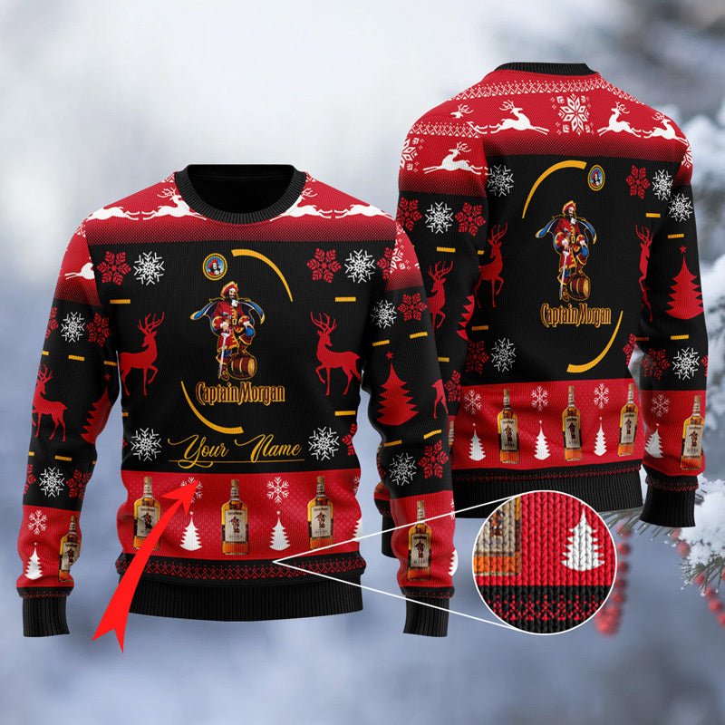 Personalized Captain Morgan Black Ugly Sweater - VinoVogue.com