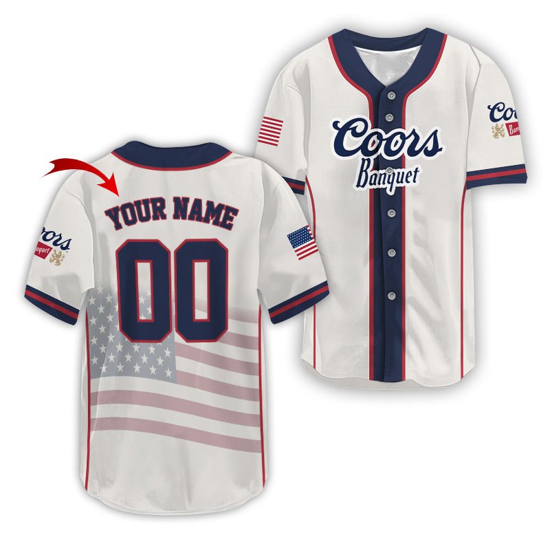 Personalized Coors Banquet Diamond League Americana Baseball Jersey - VinoVogue.com