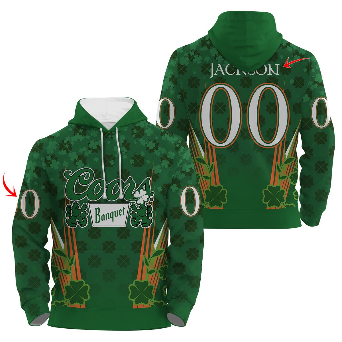 Personalized Coors Banquet St Patrick's Day Hoodie & Zip Hoodie - VinoVogue.com