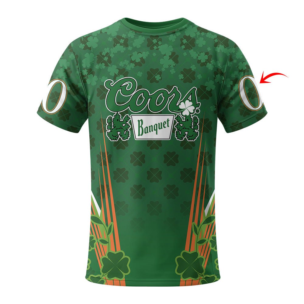 Personalized Coors Banquet St Patrick's Day T-Shirt - VinoVogue.com