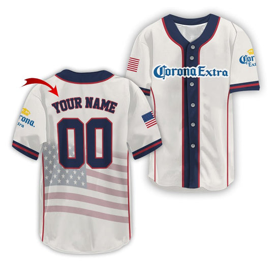 Personalized Corona Extra Diamond League Americana Baseball Jersey - VinoVogue.com