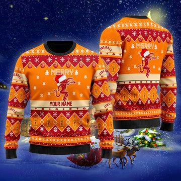 Personalized Fireball Merry Christmas Ugly Sweater - VinoVogue.com