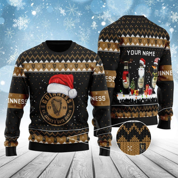 Guinness Bottle Santa Ugly Sweater - VinoVogue.com