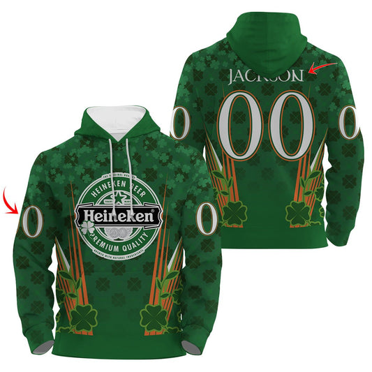 Personalized Heineken St Patrick's Day Hoodie & Zip Hoodie - VinoVogue.com